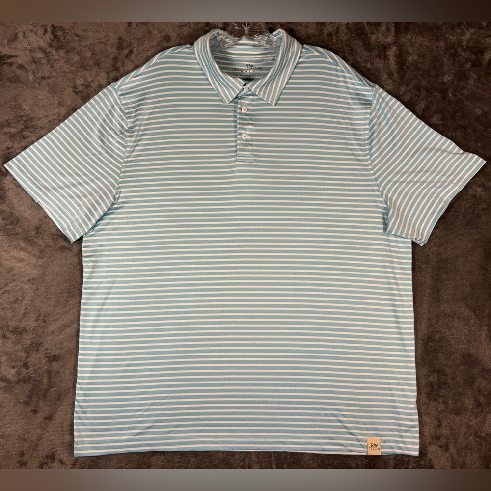 Rorie Whelan Golf Striped Lightweight Polo Shirt.‎ Men's XXL